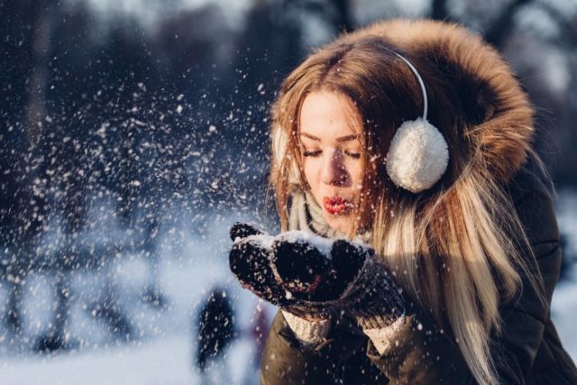 adult-beautiful-christmas-cold