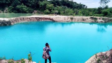 Telaga Biru Cigaru, Danau Berwarna Biru yang Sejuk Dipandang. Destinasi yang Nge-Hits di Tangerang!