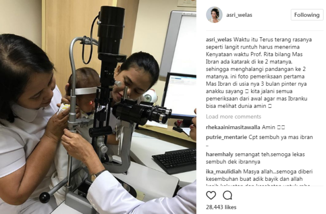 Anak Asri Welas Terkena Katarak di Usianya yang Baru 3 Bulan. Kita Doakan Agar Cepat Sembuh Yuk