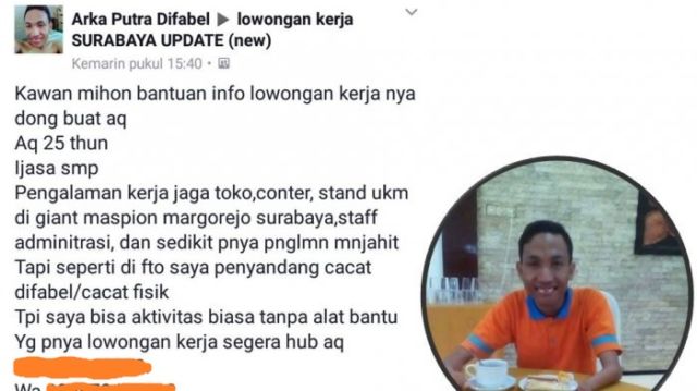 Seorang Difabel Dapat Kerja Setelah Unggah Kiriman di Facebook. Bukti Warganet Masih Ada yang Peduli 10 Seorang Difabel Dapat Kerja Setelah Unggah Kiriman di Facebook. Bukti Warganet Masih Ada yang Peduli