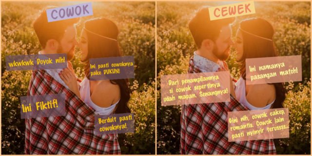 7 Perbedaan Cara Pandang Cowok dan Cewek Pas Lihat Perempuan Cantik. Pikiran Lelaki Memang Sederhana