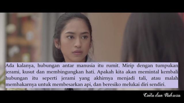 8 Quotes dari Serial Cinta dan Rahasia yang Akan Membombardir Hati dan Perasaanmu. Duh, Baper :(