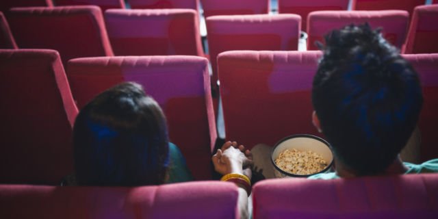 Couple in theater