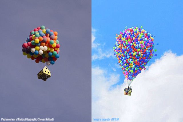 Kayak Film Up, Orang Ini Sukses Melayang dengan 20,000 Balon. Terbang Pakai Balon Bukan Fiksi Doang