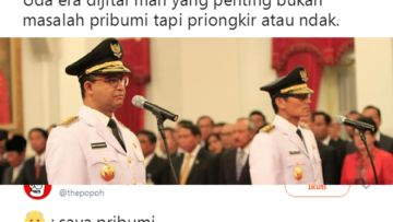 Kocak! Ini Reaksi Warganet Soal Pidato ‘Pribumi’ Gubernur Baru Jakarta