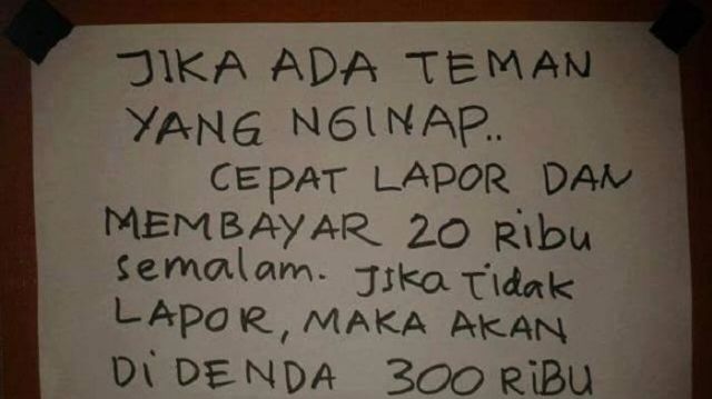Anak Kos Harusnya Sudah Akrab dengan 15 Tulisan Ini. Mana yang Bikin Panas-Dingin?