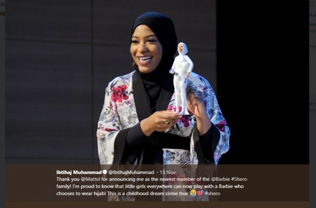 Ciptakan Boneka Barbie Berhijab, Atlet AS Ini Buktikan Bahwa Perempuan Bisa Jadi Apapun yang Dia Mau