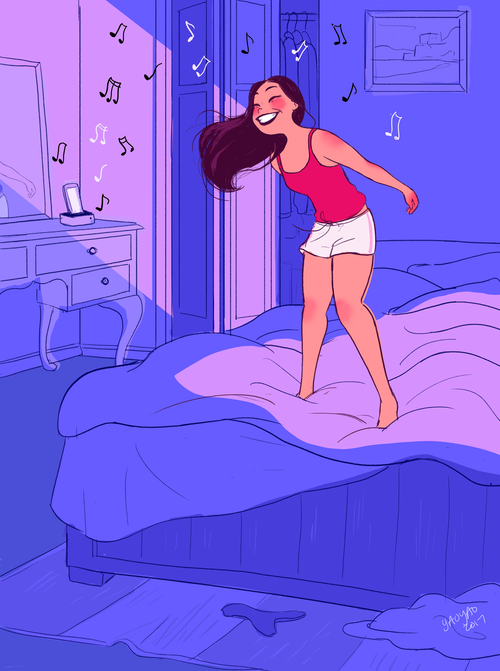 16 Ilustrasi yang Gambarkan Jatuh Bangun Kehidupan Cewek Single di Perantauan. Mana nih Suaranya?