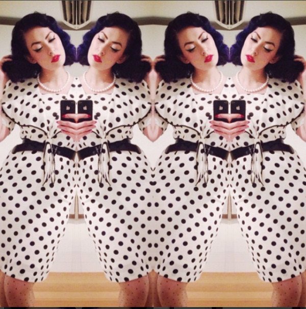 Style Unik Pin Up Girl Tahun 50-an Ala Claudia Adinda. Melihat Fotonya Serasa Memutar Mesin Waktu!