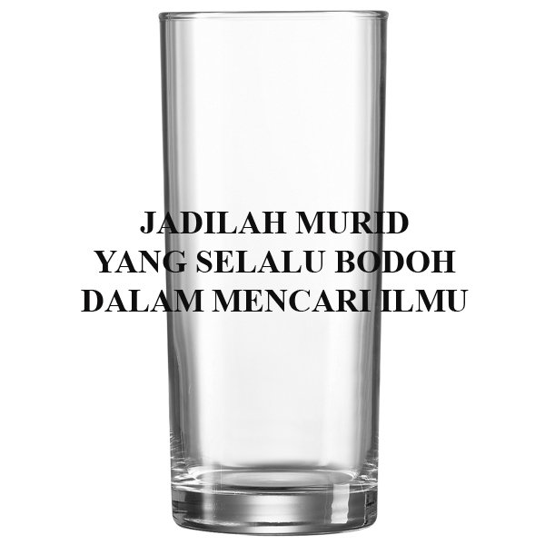 analogi gelas yang kosong