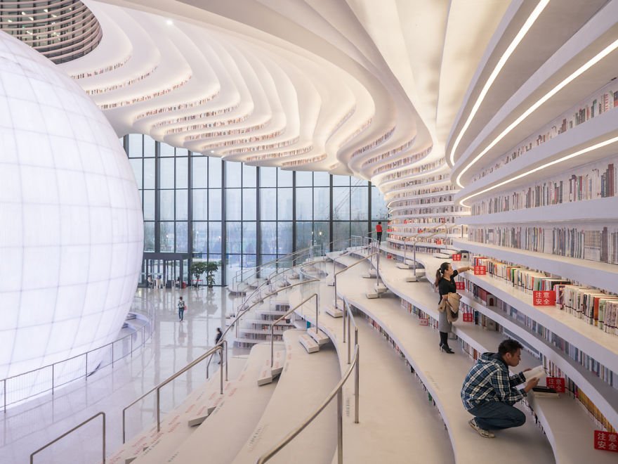 Perpustakaan Paling Keren Se-Dunia Dibangun di China. Ada 1,2 Juta Buku di Sana!