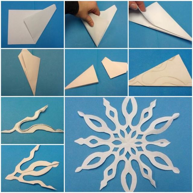 Yuk Buat Hiasan Pohon Natal Sederhana dari Kertas 3 Buat snowflake versimu sendiri