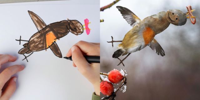 Demi Sang Buah Hati, Pria Ini Ciptakan Gambar 3D Berdasarkan Lukisan Anaknya. Keren Banget!