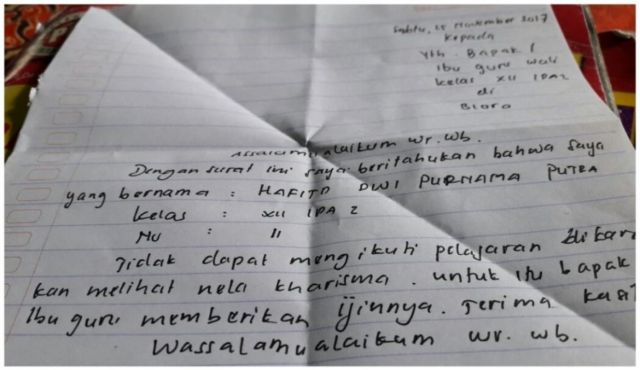 Nostalgia Surat Izin Nggak Masuk Sekolah yang Kelewat Jujur