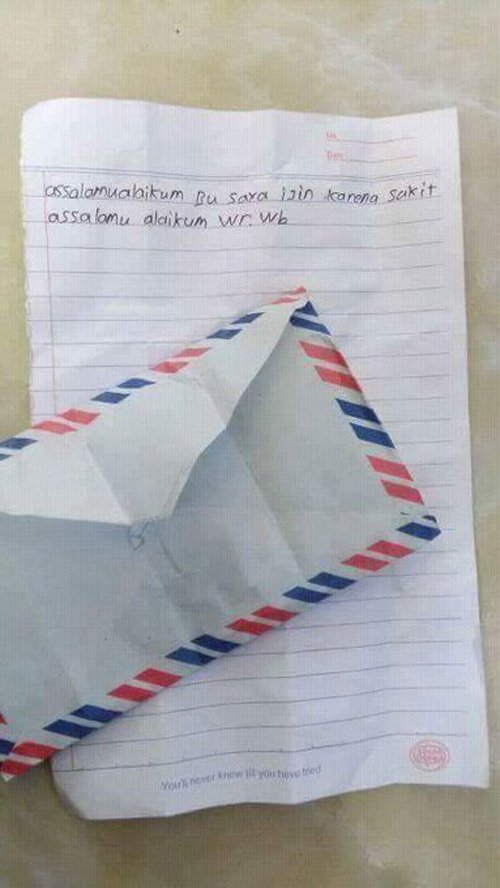 surat tidak masuk sekolah