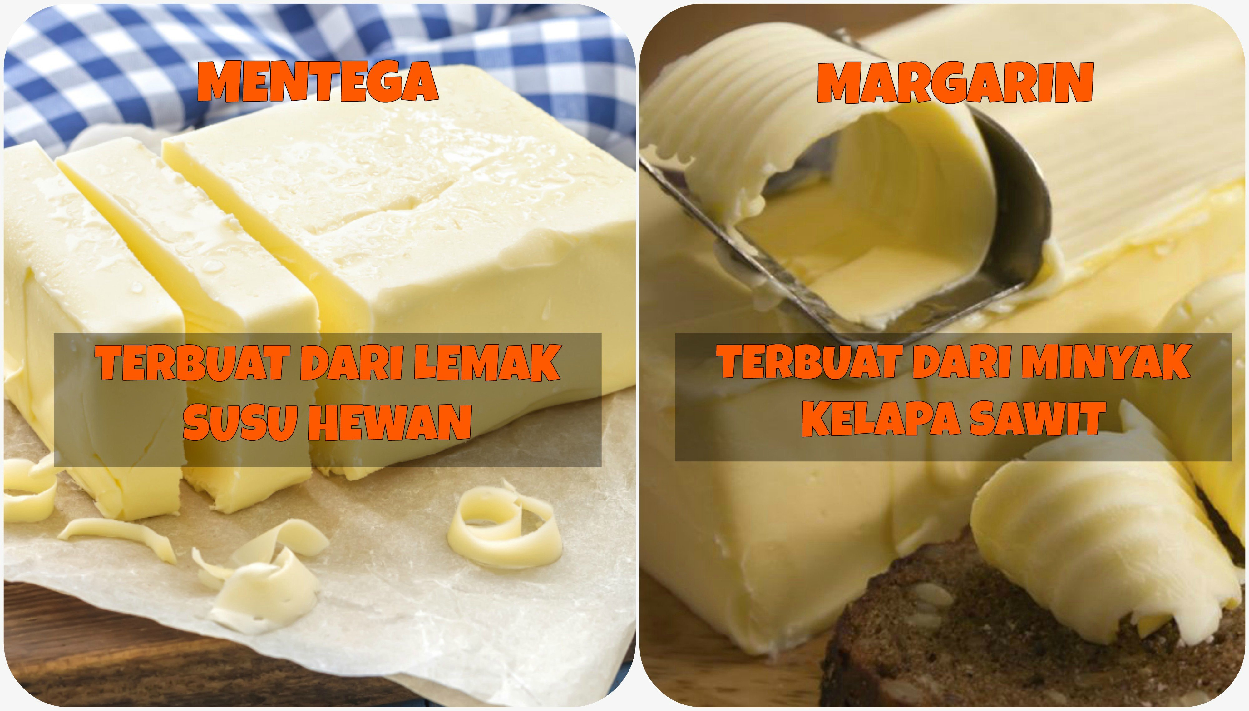 Perbedaan Mentega dan Margarin