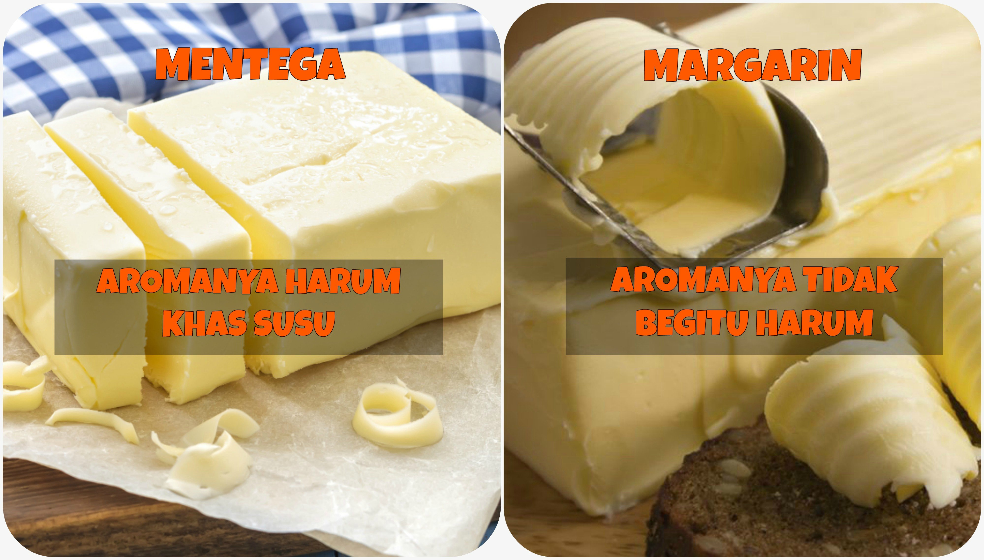 Perbedaan aroma Mentega dan Margarin