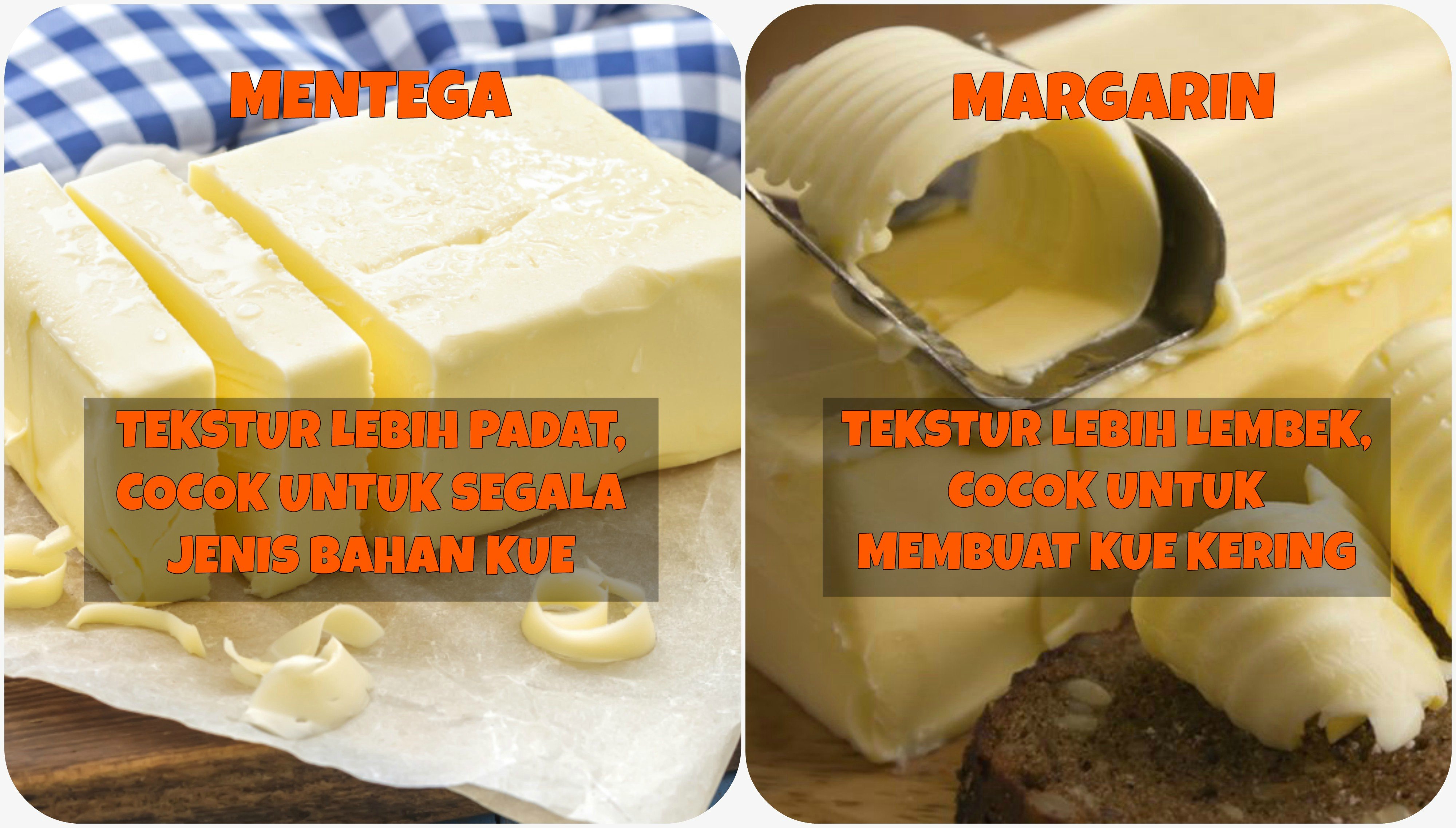 Perbedaan Tekstur Mentega dan Margarin