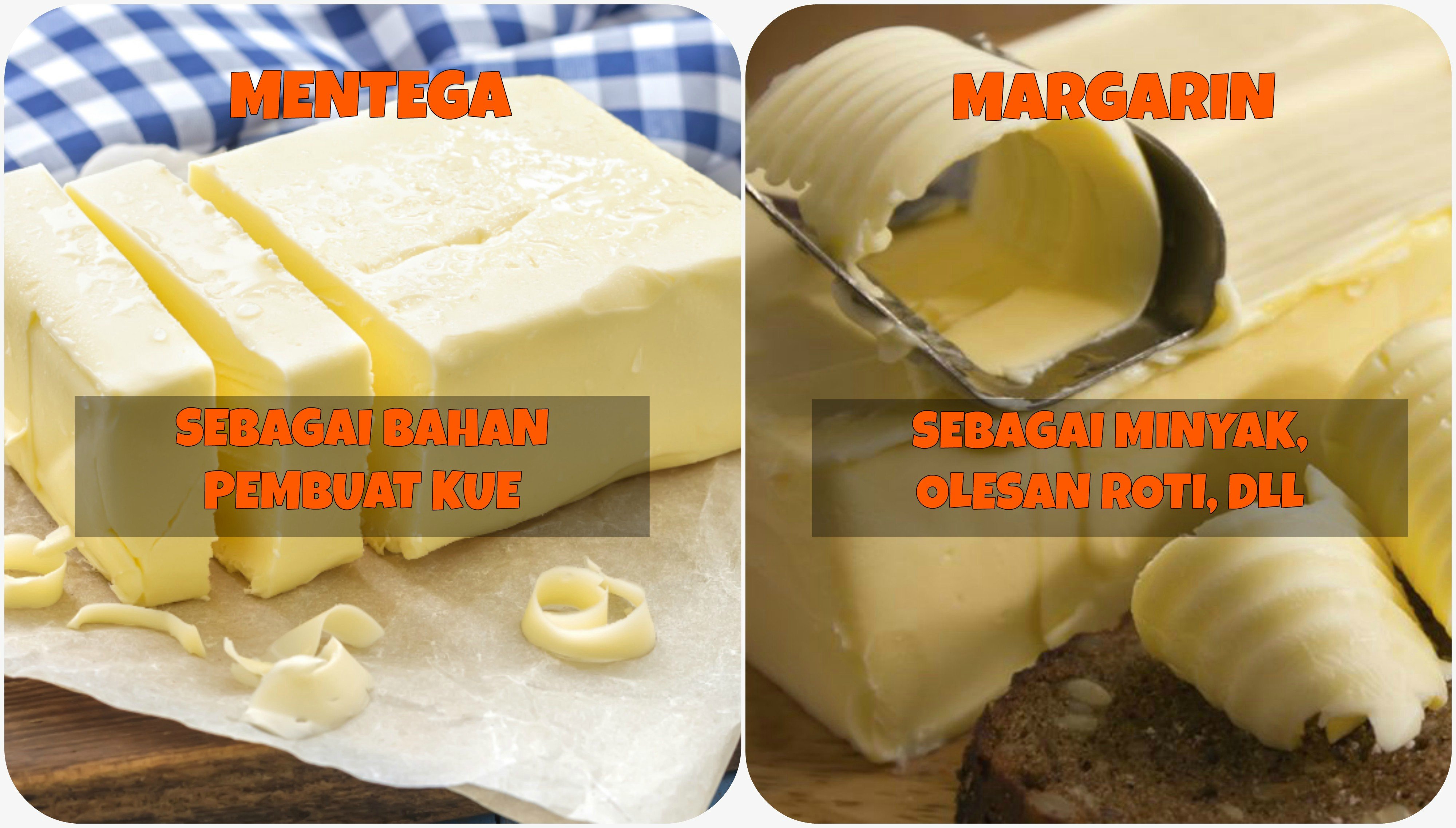 Perbedaan Fungsi Mentega dan Margarin