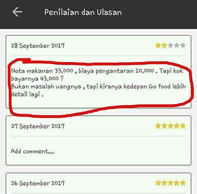 13+ Macam Review Pelanggan Ojek Online. Dari yang Kocak Sampai Bikin Abangnya Kehilangan Pekerjaan