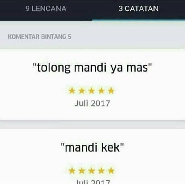13+ Macam Review Pelanggan Ojek Online. Dari yang Kocak Sampai Bikin Abangnya Kehilangan Pekerjaan