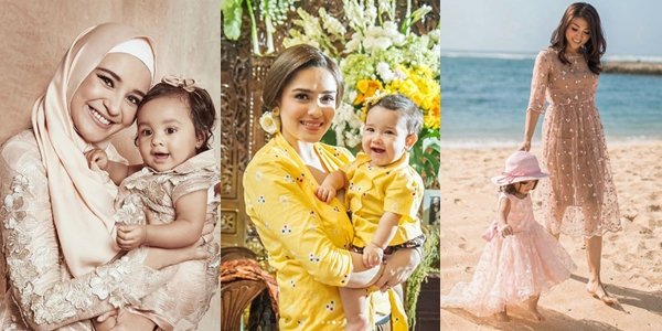 12+ Inspirasi Baju Kondangan Ala Selebritas yang Kompak Buat Mama dan Si Kecil. Lucu dan Bikin Gemas!