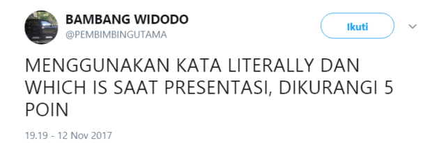 Buat para Mahasiswa, Simak Baik-Baik Twit Bijak dari @PEMBIMBINGUTAMA Ini Kalau Mau Cepat Lulus~