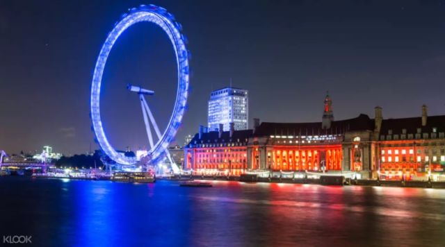 London Eye in Winter, London, England