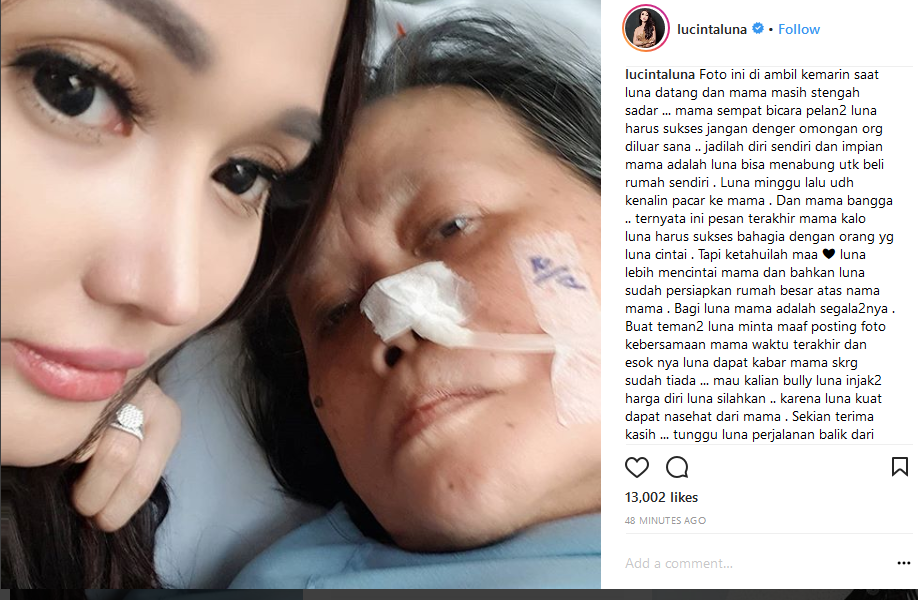 Ibu Lucinta Luna Meninggal, Warganet Tetap Sibuk Nyinyirin dan Meributkan Soal Peci atau Mukena