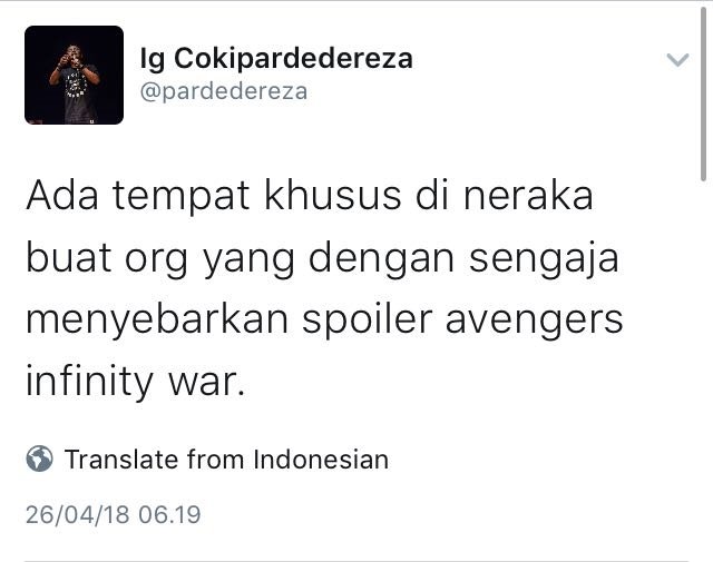 15 Pesan dari Warganet buat yang Sudah Nonton Infinity War 