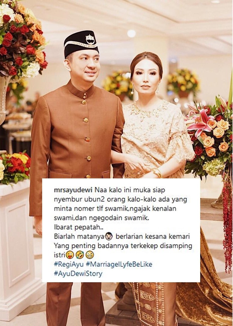 13 Caption Kocak Ayu Dewi Bareng Suami, Meski Sudah Nikah Mesranya Tetap Kayak Zaman Pacaran. Tiru, Ah!