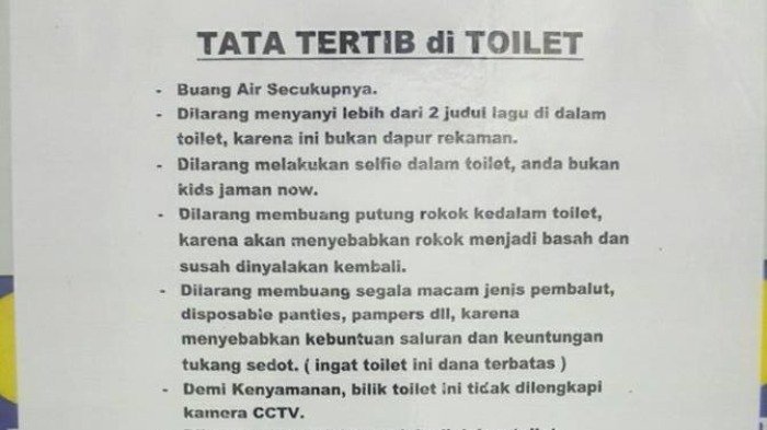 17+ Peraturan Nyeleneh bin Kocak di Toilet ini Pasti Bikin Kamu Geleng-Geleng Kepala Sembari Buang Hajat~