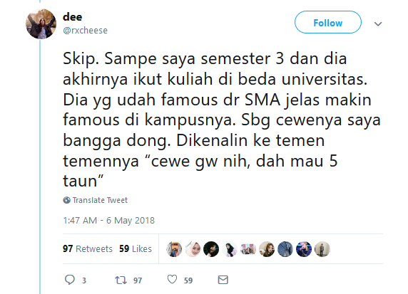 Pacaran 5 Tahun dan Cowoknya Hamilin Cewek Lain, Curhatan Cewek ini Tuai Pujian Warganet. Kelas sih!