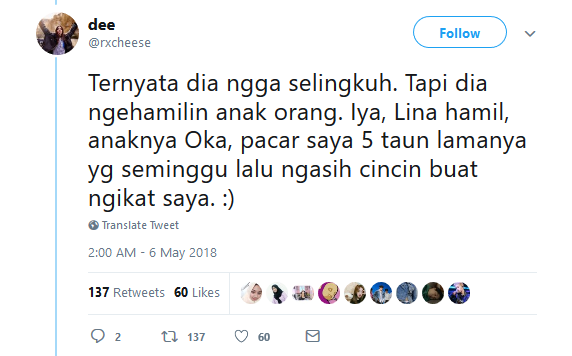 Pacaran 5 Tahun dan Cowoknya Hamilin Cewek Lain, Curhatan Cewek ini Tuai Pujian Warganet. Kelas sih!