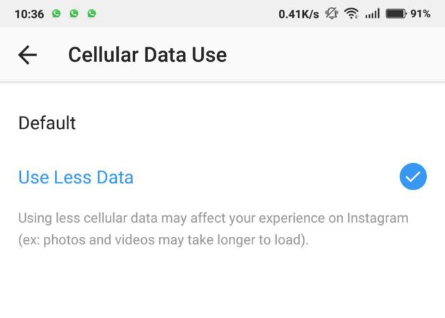 Cellular Data Usage
