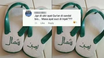 Dikira Ayat Alquran, Sandal Jepit dengan Aksara Arab ini Dikecam Warganet. Udah Ngegas, Eh Salah~