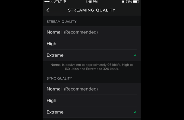 Streaming Quality