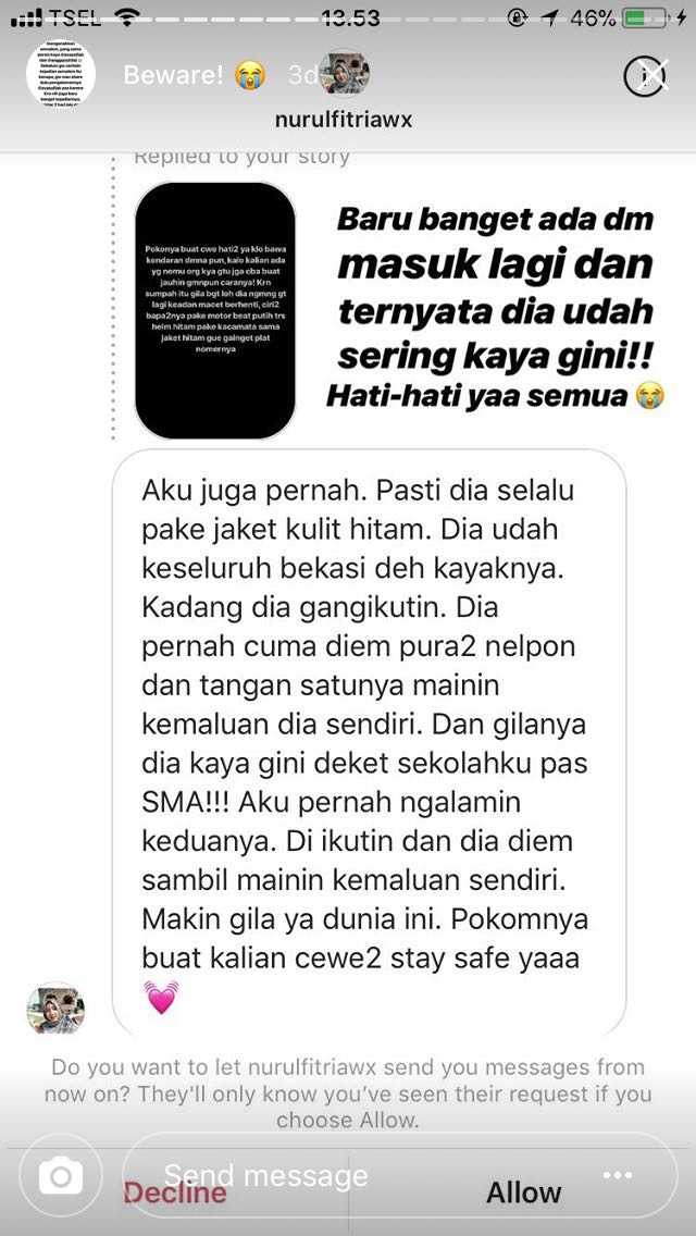 Berbagi Cerita Soal Bapak-Bapak Mesum di Jalan, IG Stories Gadis ini Menguak Banyak Kejadian Serupa