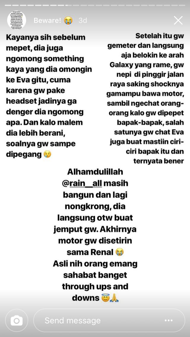 Berbagi Cerita Soal Bapak-Bapak Mesum di Jalan, IG Stories Gadis ini Menguak Banyak Kejadian Serupa