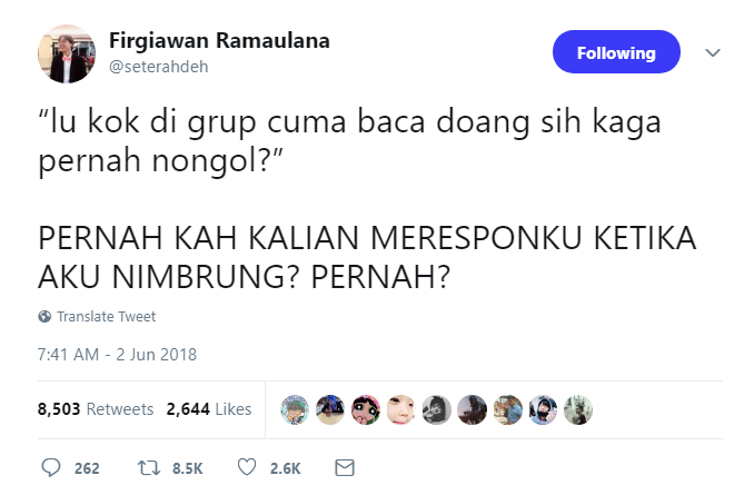 13 Curhatan Orang yang Ikut Ngobrol di Grup WA, Tapi Dicuekin. Definisi dari Sakit Nggak Berdarah nih~ 27 13 Curhatan Orang yang Ikut Ngobrol di Grup WA, Tapi Dicuekin. Definisi dari Sakit Nggak Berdarah nih~