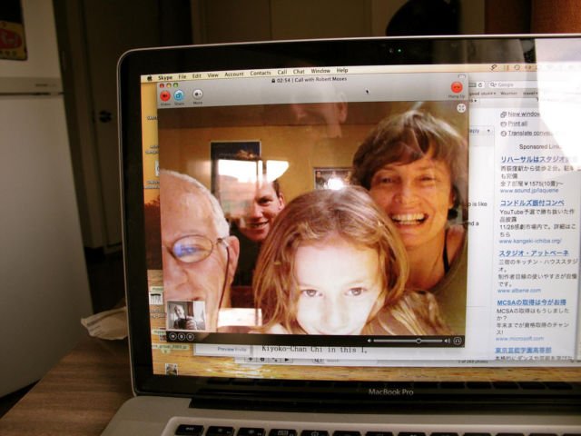 thanksgiving skype call from the moses family