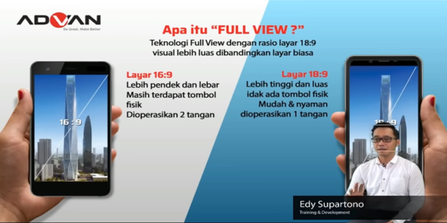 Advan i6 memiliki layar Fullview (screenshoot)