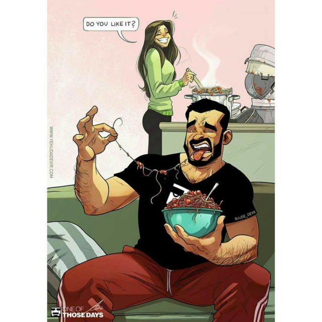 24+ Ilustrasi Kocak Kehidupan Menikah dari Sudut Pandang Suami. Banyak Lucunya!