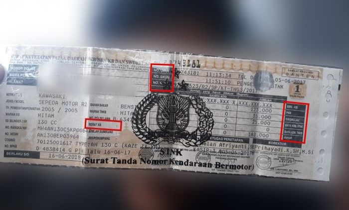 Ini Lho Arti 9 Singkatan yang Ada di STNK, Yuk Perhatikan! Yang Punya STNK, Udah Seharusnya Tahu