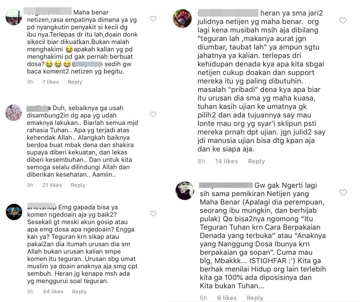 Anak Kena Leukemia Dianggap Teguran Tuhan oleh Oknum, Warganet Kuatkan dan Dukung Denada