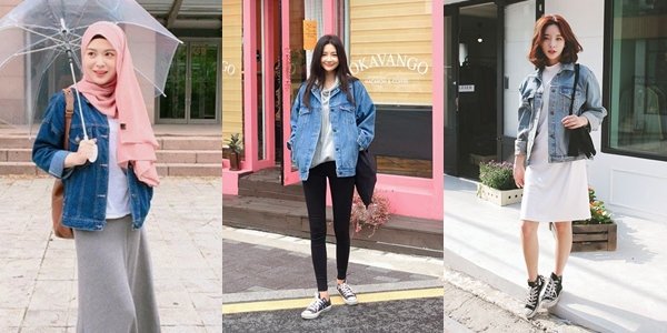 12 OOTD Jaket Jeans Denim untuk Cewe di Kampus