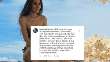 Istri Jeremy Thomas Dicerca Netizen karena Dianggap Terlalu Kurus, Ada yang Bilang Anoreksia juga :(