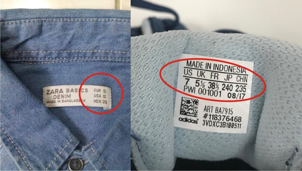 Panduan Konversi Ukuran Baju, Celana, Sepatu, Topi