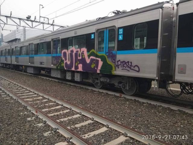 Belum Beroperasi, Kereta MRT Dicoret-coret. Menhub Minta Pelaku Vandalisme Dihukum dan Diviralkan