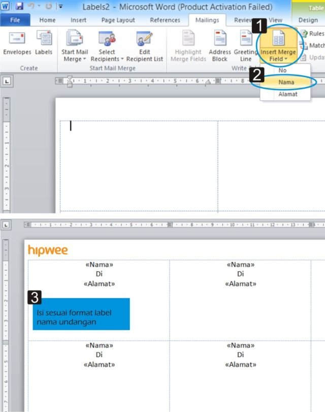 Tutorial Mudah Buat Label Nama Undangan Pernikahan Pakai Ms Office. Masih Zaman Ketik Manual?
